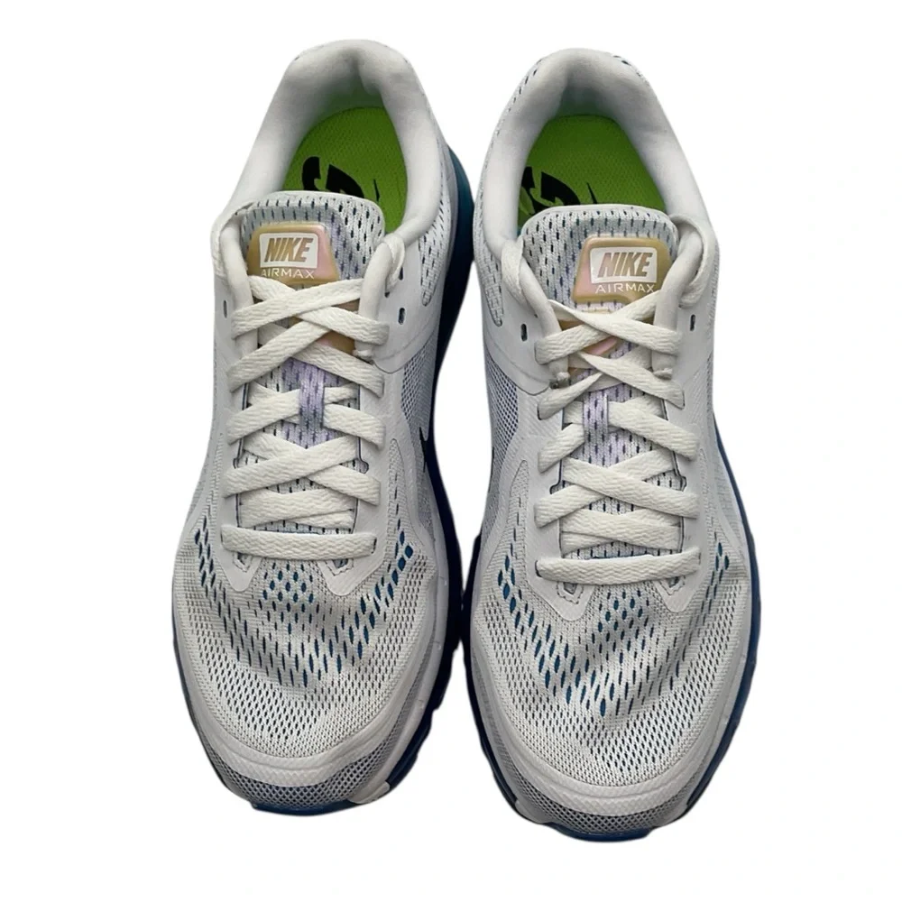 Nike‎ Blue and Green Sneakers with Grid Sole Traction size 8.5